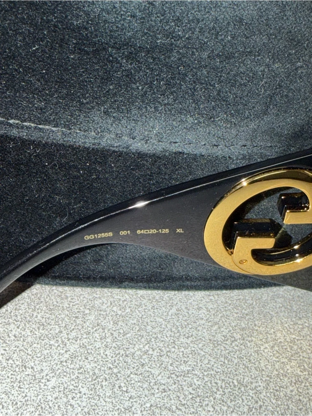 Gucci Black Oversized Shield Sunglasses